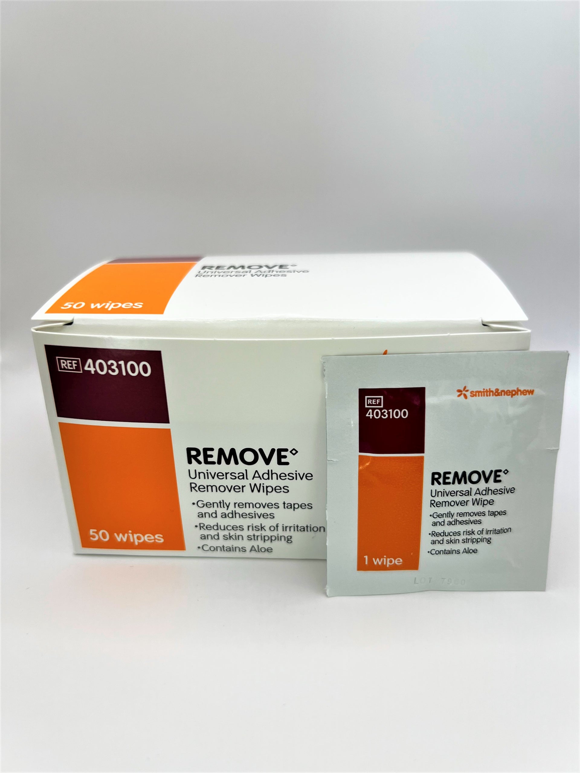 Adhesive Remover Wipes - Box of 50
