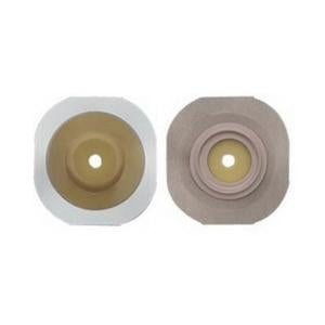 Hollister 13901 New Image Pre-Sized Flextend Convex Barrier with Integrated Floating Flange,  Tape Border, Flange 1-3/4 inch (44mm), Stoma Opening 5/8 inch (16mm), Green, Box of 5 skin barriers