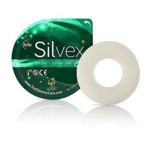 Trio Ostomy TR1030CX Silvex Silicone Ostomy Convex Cohesive Seal, 30 - 40 mm Stoma, Size 2, Box of 10